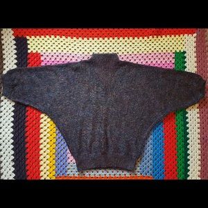 Vintage mohair sparkly metallic dolman sleeve sweater top